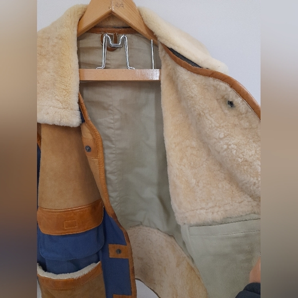 Vintage rare shearling Sheepskin sheepskin winter coat - Picture 10 of 12